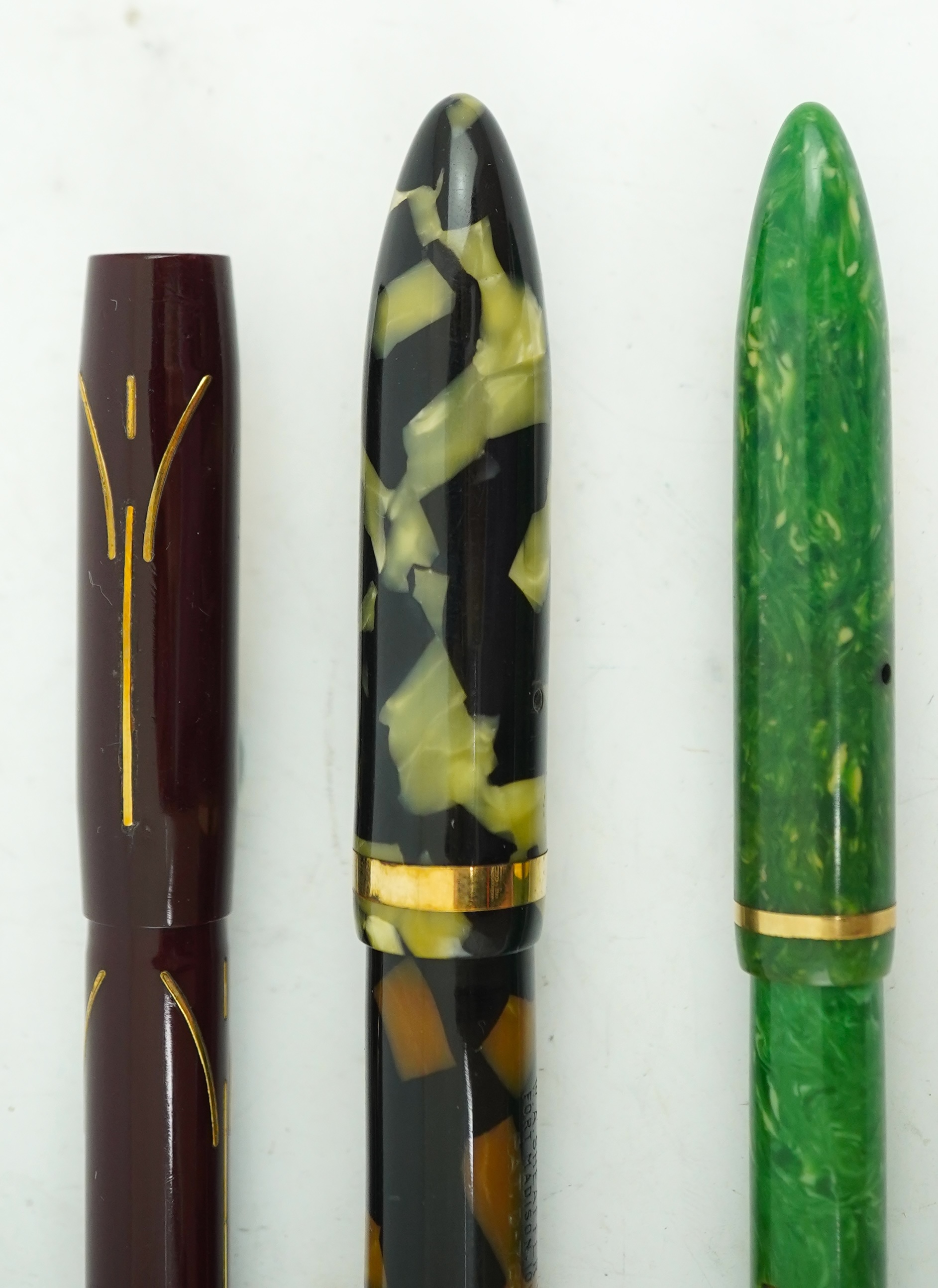 Two Sheaffer Balance pens plus a Chilton fountain pen